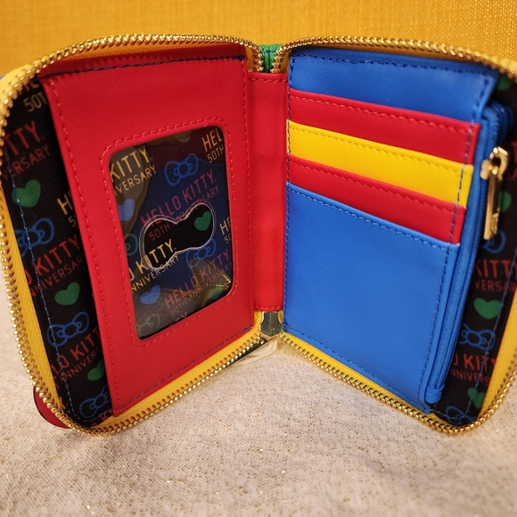 Loungefly Sanrio Hello Kitty 50th Anniversary Red Balloon Zip Around Wallet NEW - Picture 11 of 13